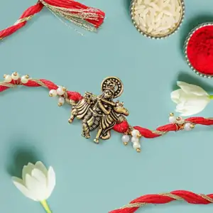 graceful krishna rakhi charm gift