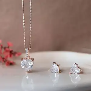 manash lovavble heart jewellery set