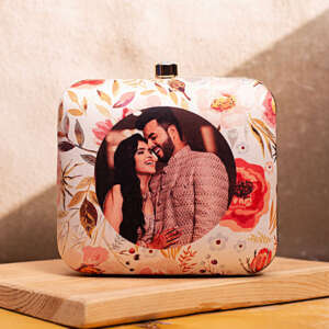 personalised blooming love clutch bag