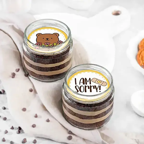 Sweet Apology Jar Cake Duo- Eggless