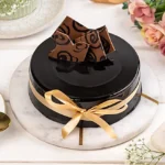 decorated chocolate truffle cake 1 kg eggless